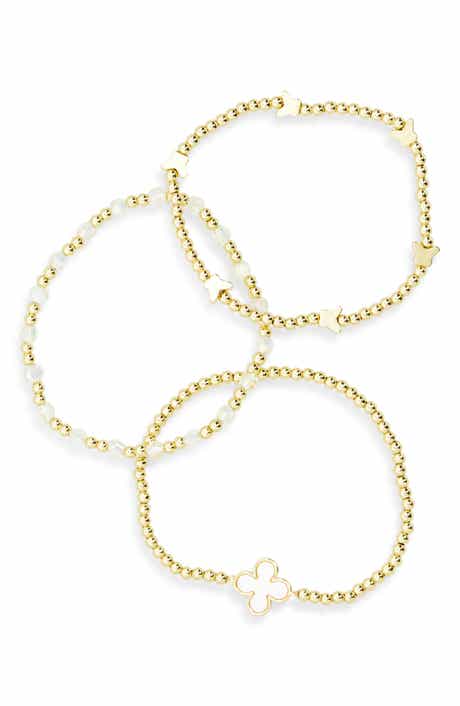 EYE CANDY LOS ANGELES Lisa Set of 3 Clover & Butterfly Bracelets