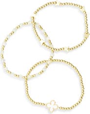 EYE CANDY LOS ANGELES Lisa Set of 3 Clover & Butterfly Bracelets