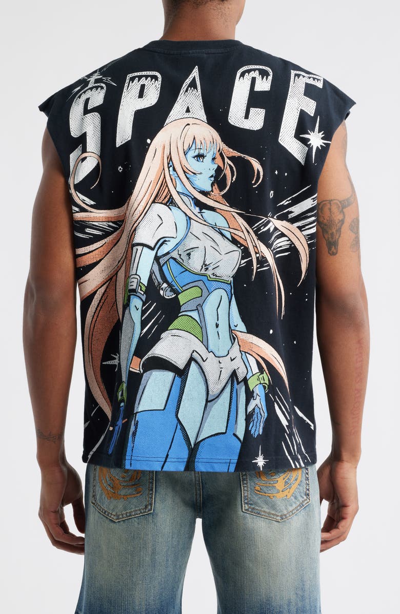 Billionaire Boys Club Space Graphic Tank, Alternate, color, Black