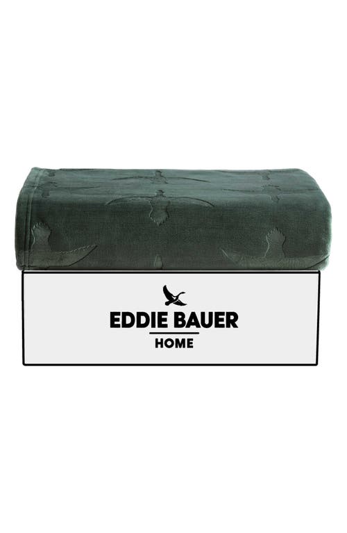 Eddie Bauer Geese Throw Blanket In Dark Green