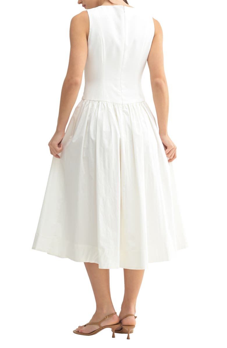 Sleeveless Button Front A-Line Dress