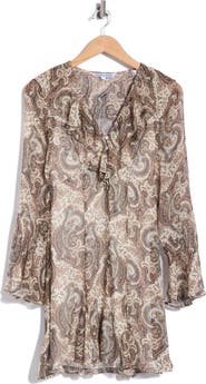 Veronica Beard Adrienne Long Sleeve Silk Dress