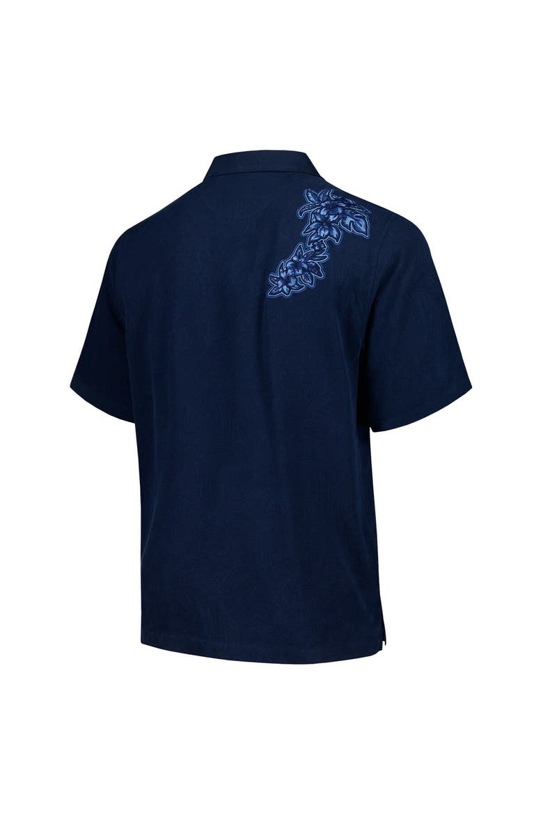 Men's Tommy Bahama Blue Detroit Lions Hibiscus Camp Button-Up Shirt, Alternate, color, Blue