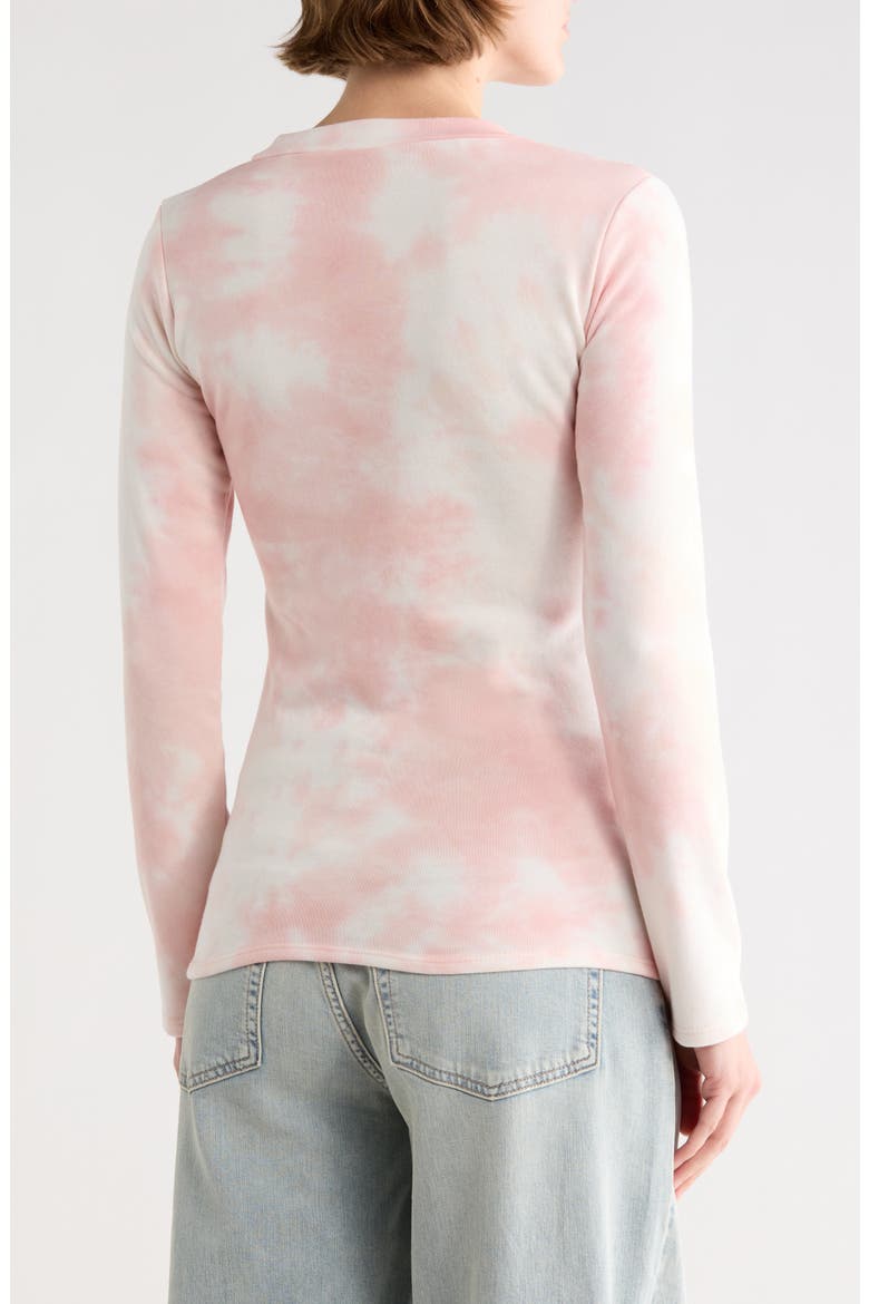 Tie Dye V-Neck Sweater, Alternate, color, GREY SPLASH
