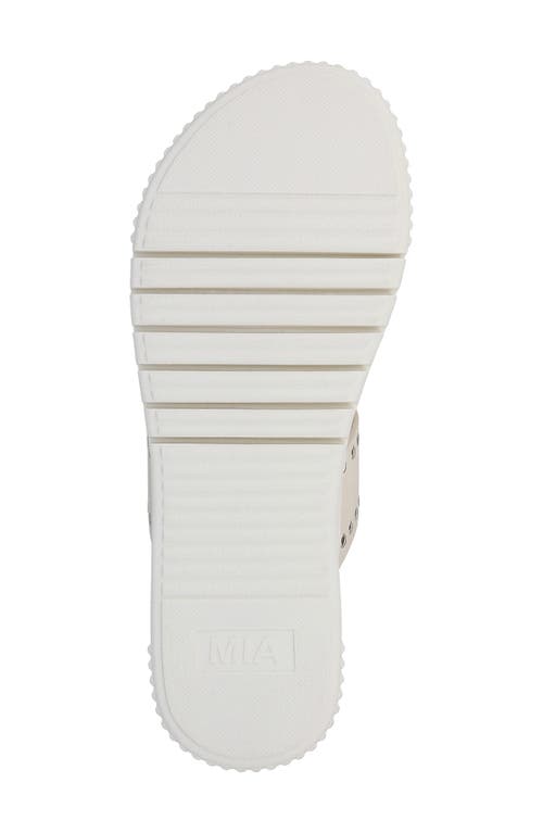 Mia Lexi Platform Slide Sandal In Seashell