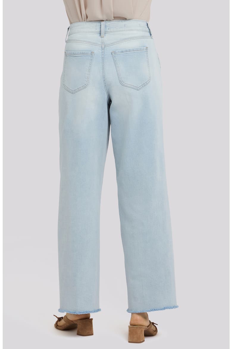 Simone Seamed Raw Hem High Waist Wide Leg Jeans, Alternate, color, DESERT SHORELINE