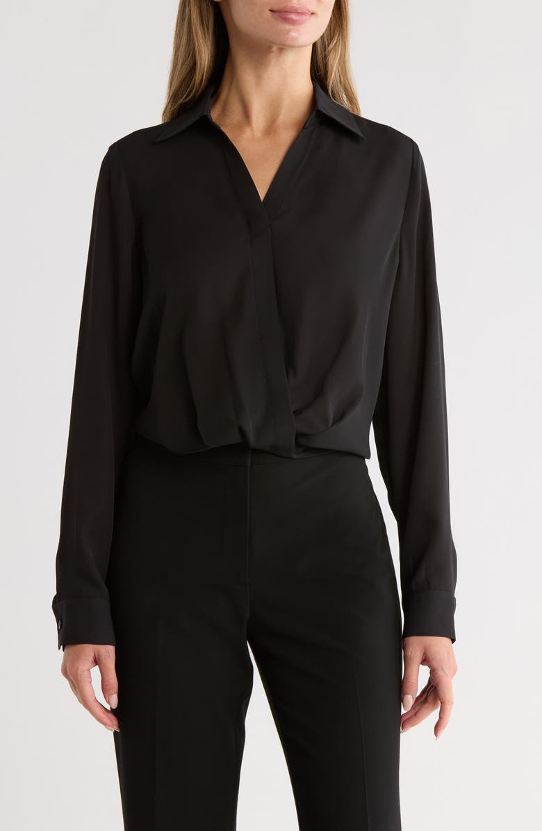 Crossover Long Sleeve High-Low Top