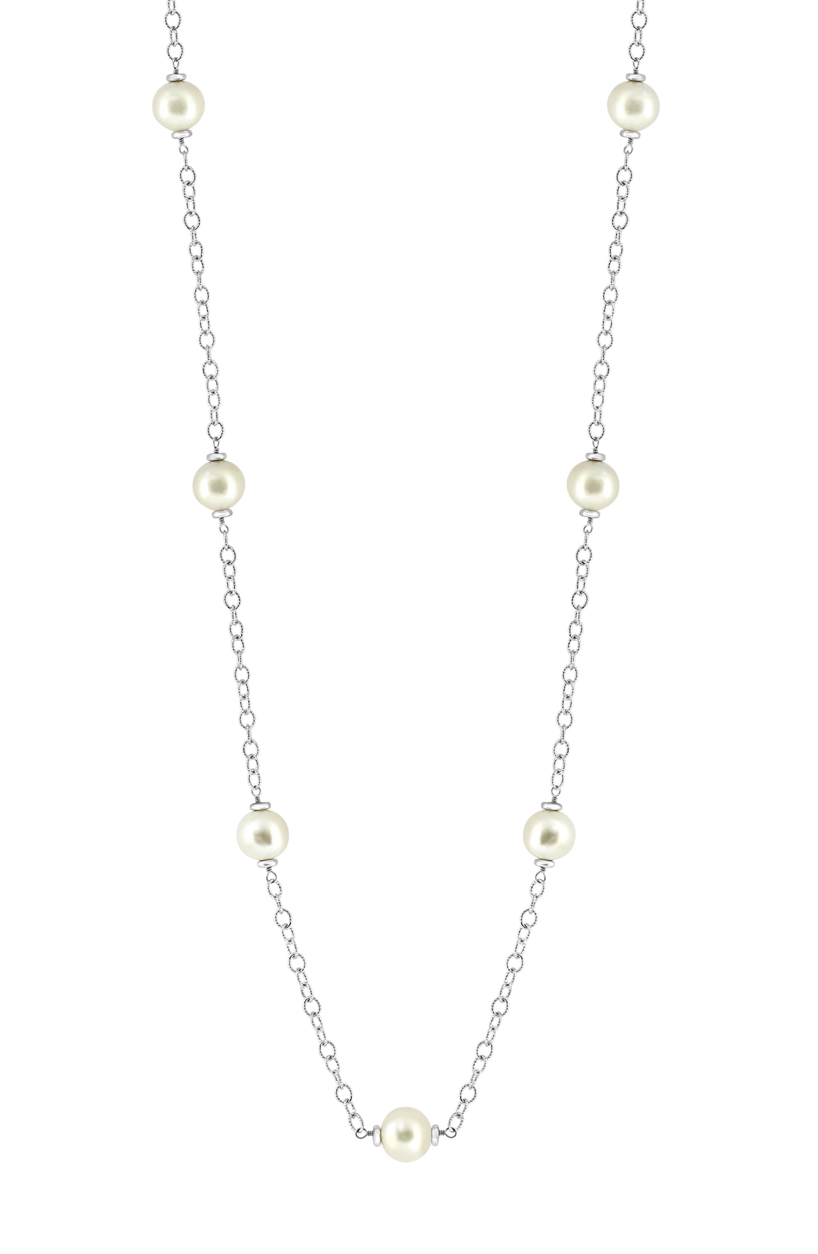 EFFY Freshwater Pearl Station Necklace