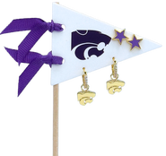 Color Shout Kansas State University Pennant Pair Earring Set