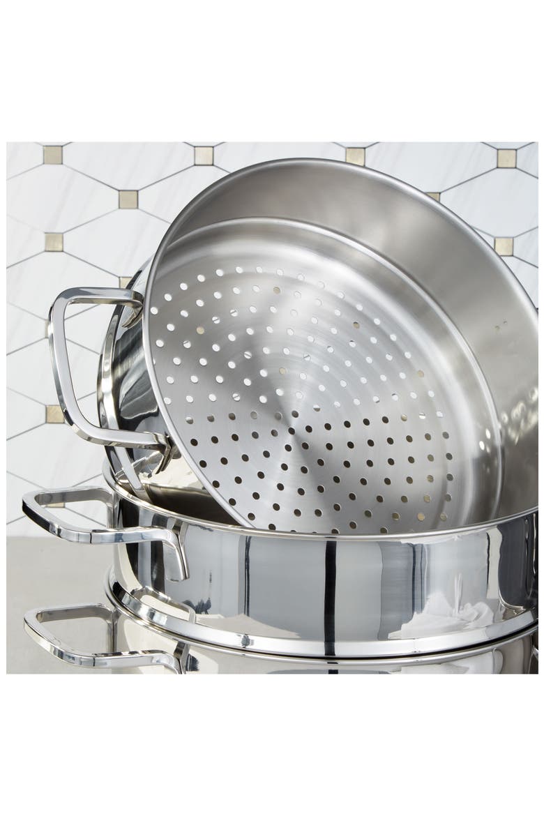 DiNA Helix 5-Piece Steamer Set, Alternate, color, SILVER