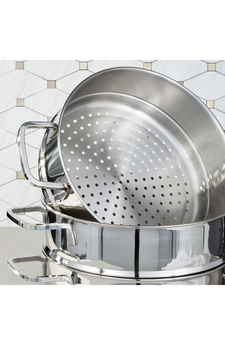 BergHOFF DiNA Helix 5-Piece Steamer Set, Alternate, color, Silver