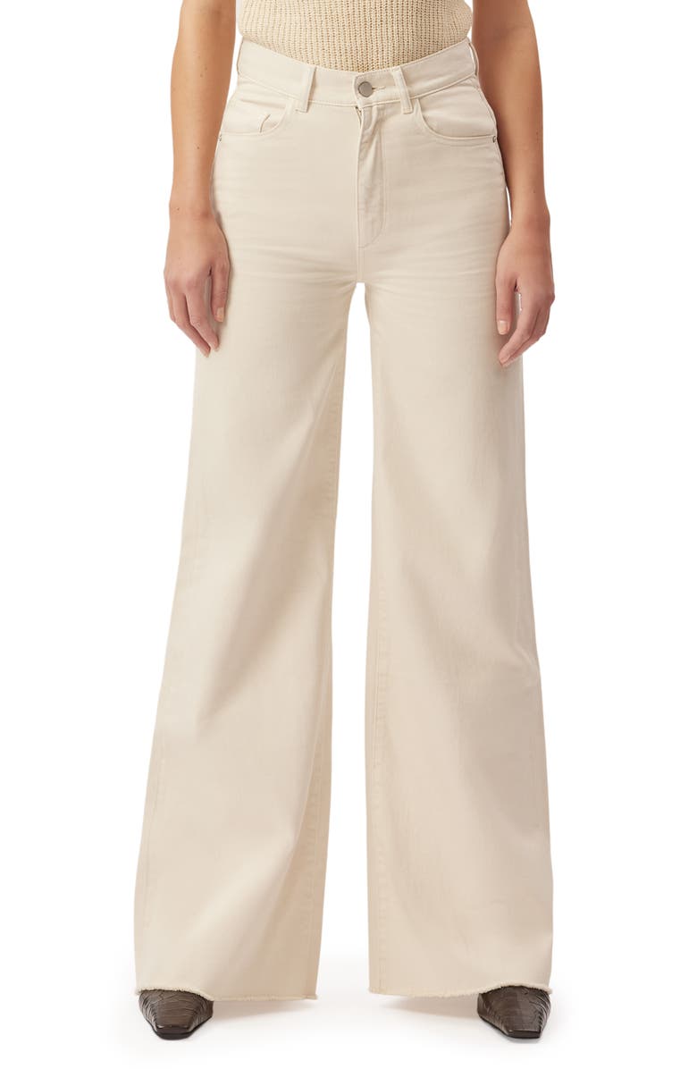 DL1961 Hepburn Fray Hem Wide Leg Jeans, Main, color, 