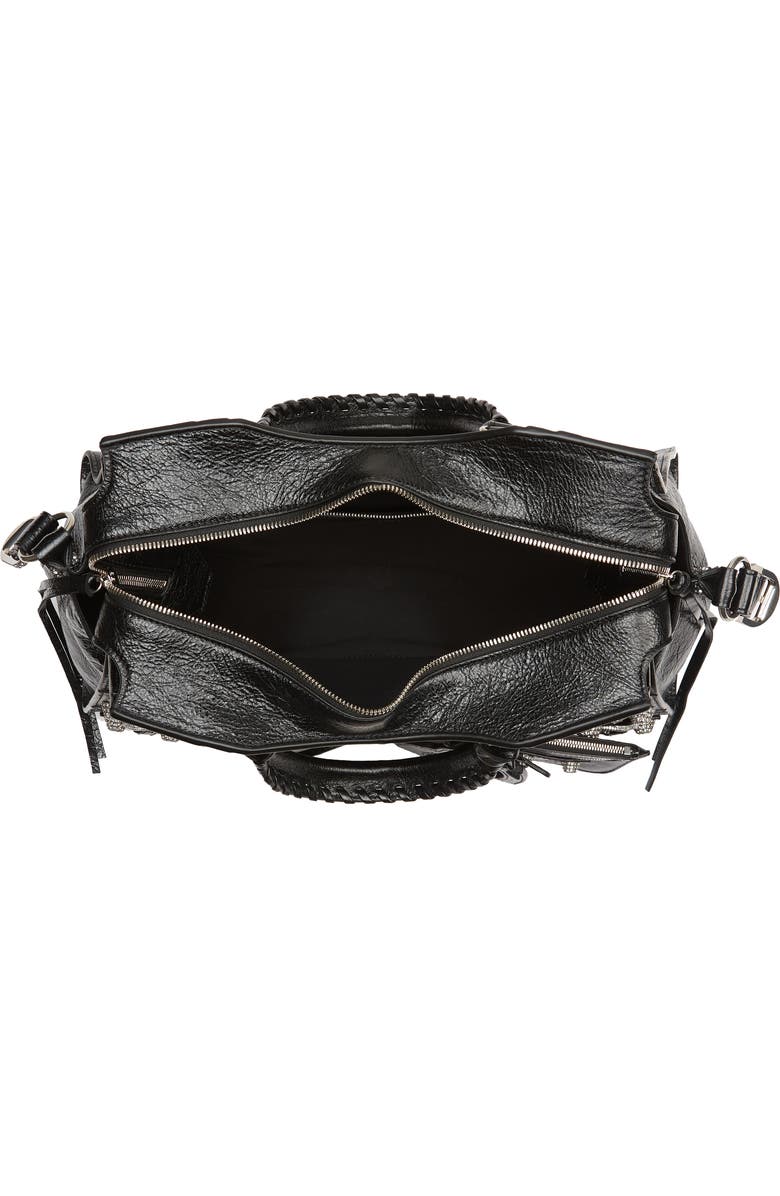 Balenciaga Neo Cagole Leather Satchel, Alternate, color,