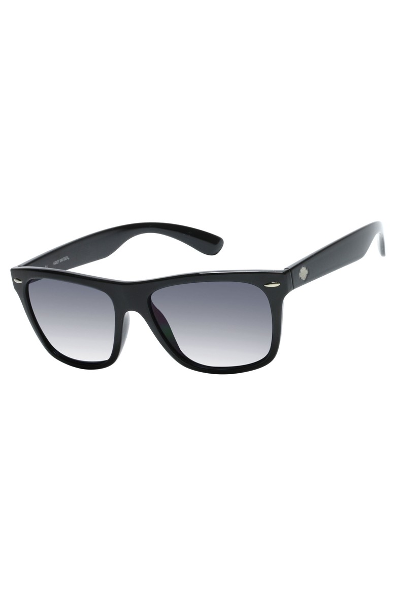 Classic Square Acetate Sunglasses, Main, color, Black / Solid Smoke