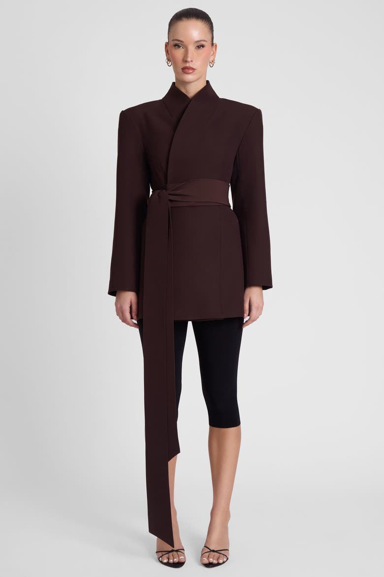 Cairo Hourglass Belted Coat, Alternate, color, Brown
