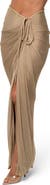 JLUXLABEL Noelia Metallic Slit Skirt