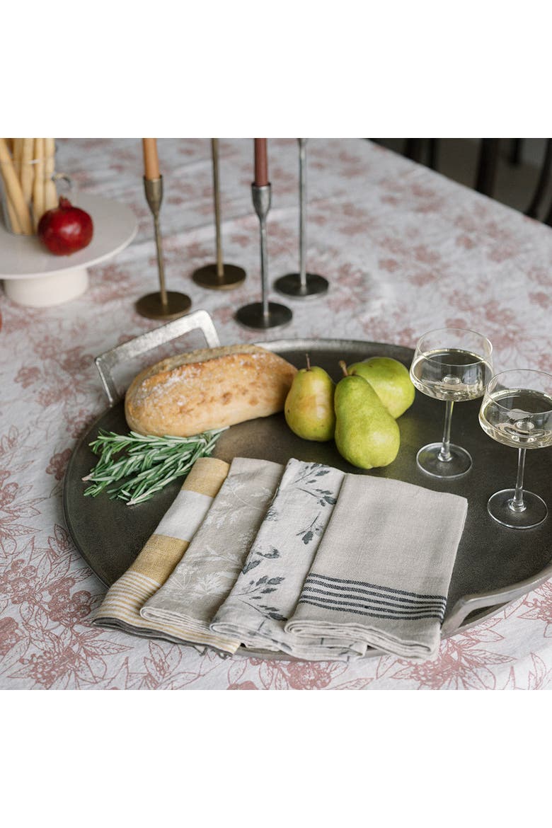 Floral Napkins, Natural Hydrangea, Alternate, color, Ivory