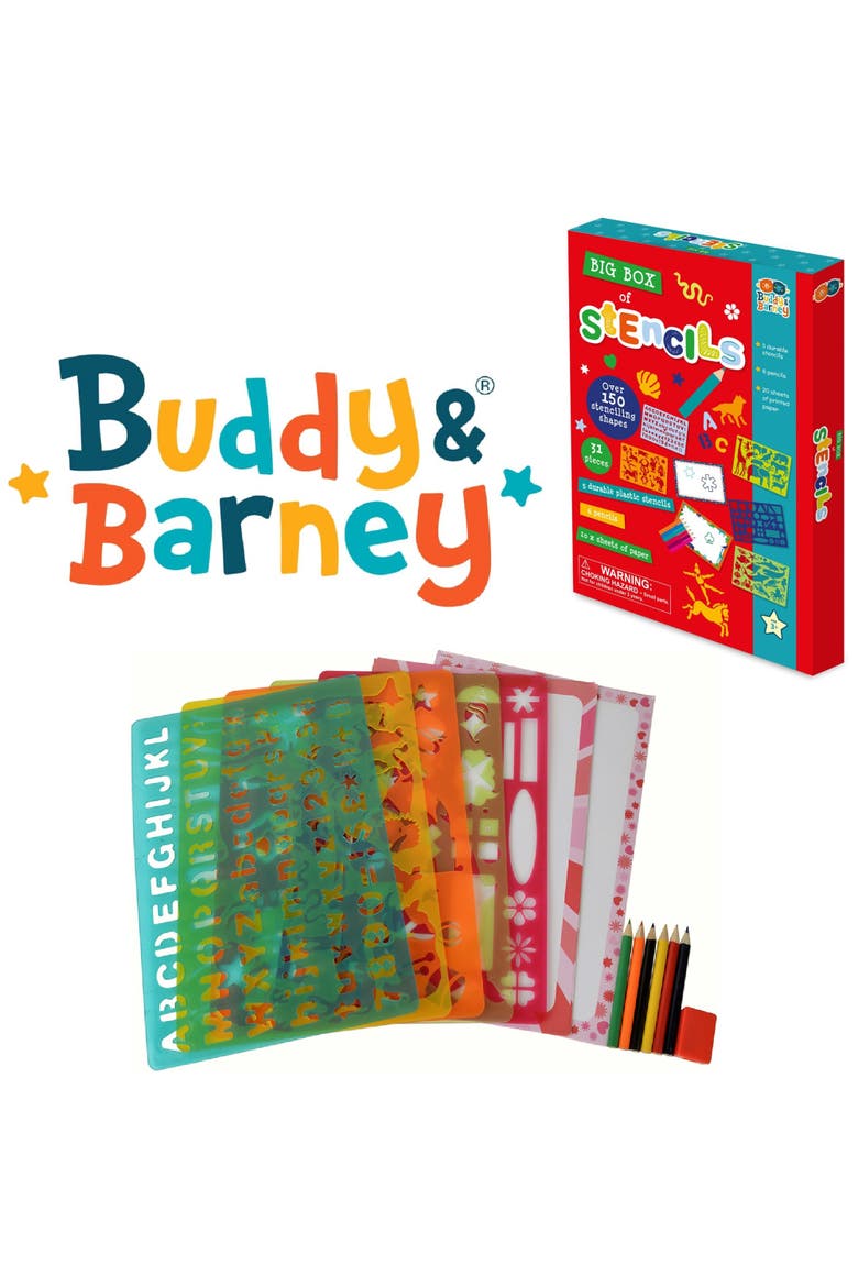 Big Box Of Stencils, 31 Piece Coloring Art & Craft Kit, Kids 3+, Alternate, color, Multicolored