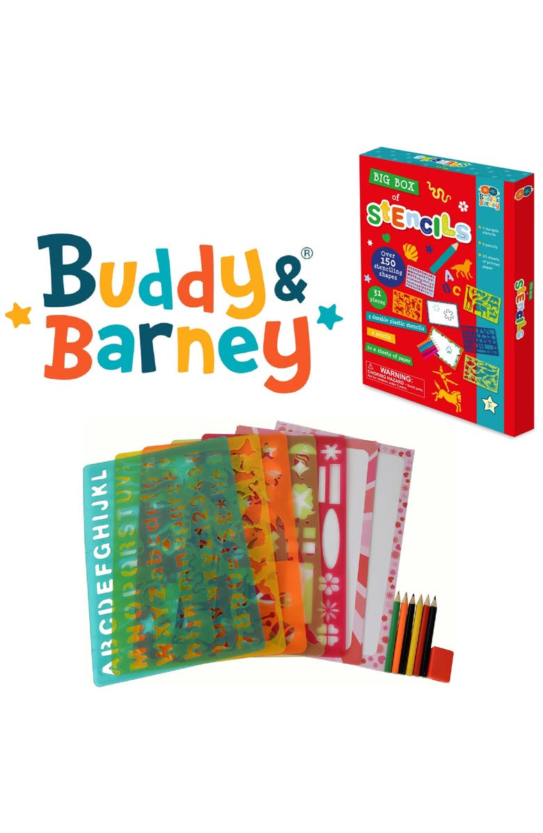 Buddy 
Barney Big Box Of Stencils, 31 Piece Coloring Art 
Craft Kit, Kids 3+, Alternate, color, Multicolored
