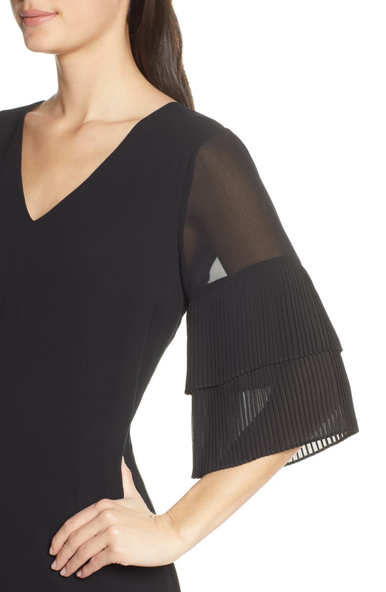 Sam Edelman Pleat Sleeve Shift Dress, Alternate, color, 