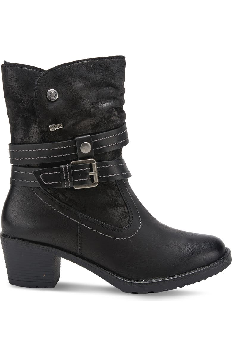 Spring Step Boisa Faux Fur Bootie, Alternate, color, Black Synthetic