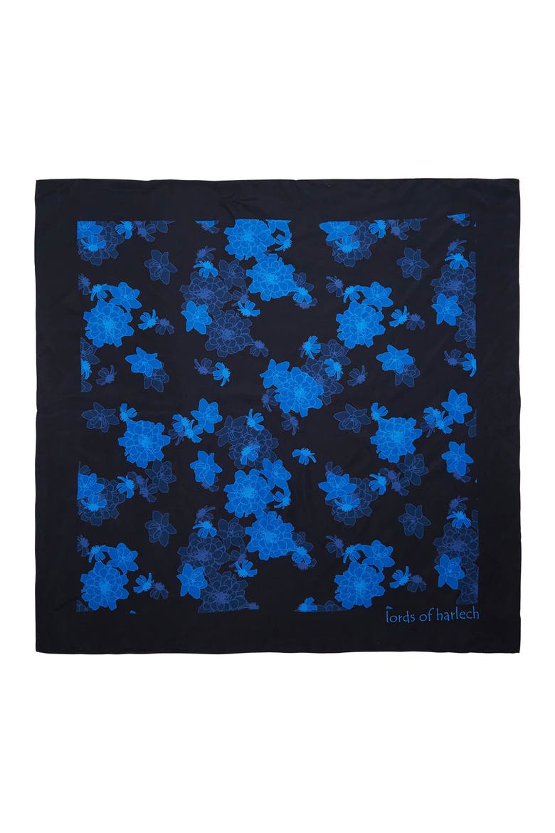 Sofia Silk Scarf, Main, color, Softbloom Navy