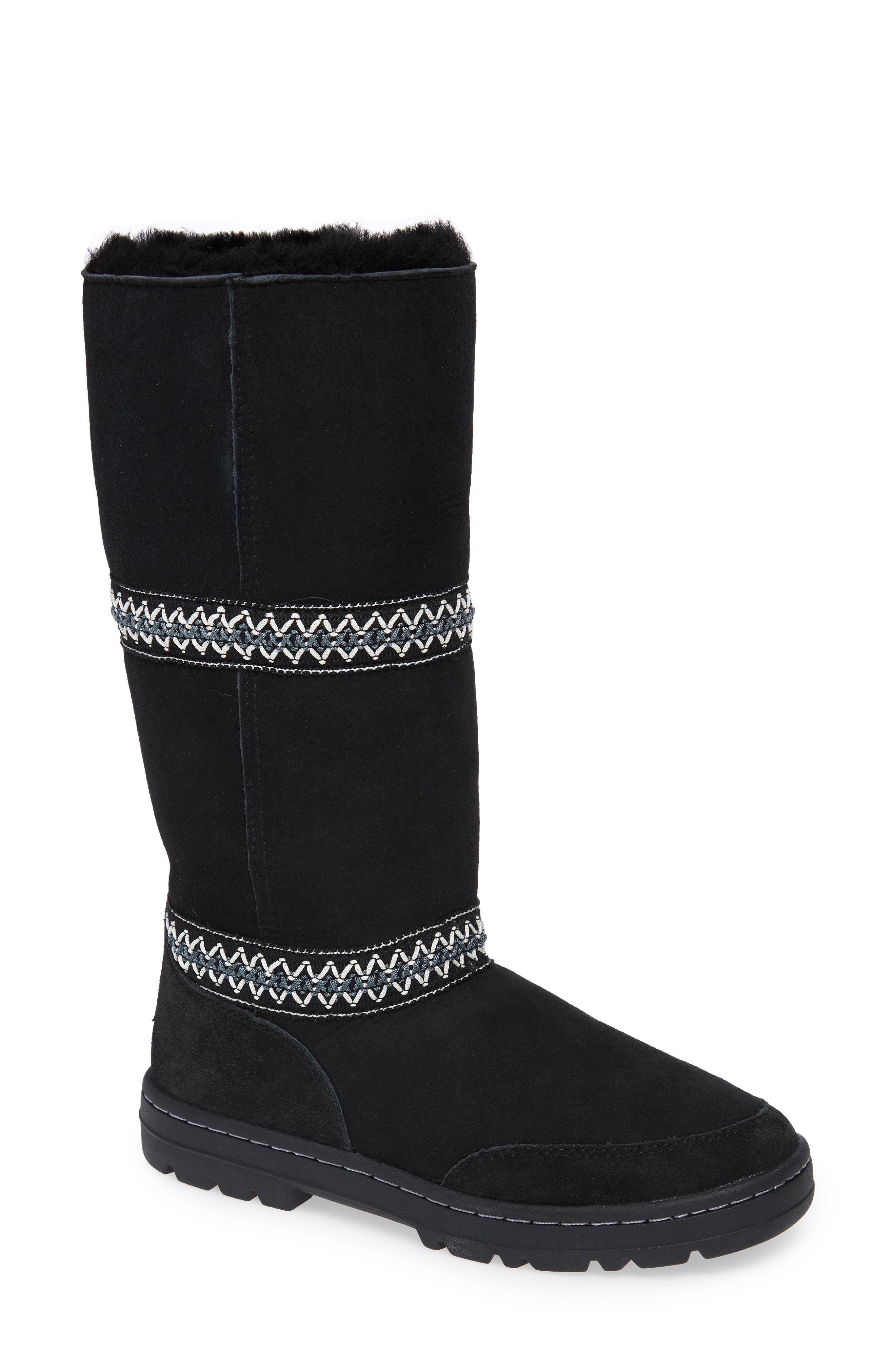 Revival Genuine Shearling Boot, Main, color, BLACK