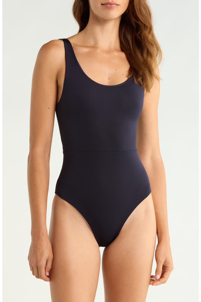 Double Scoop One-Piece Swimsuit, Main, color, SPRINT NAVY