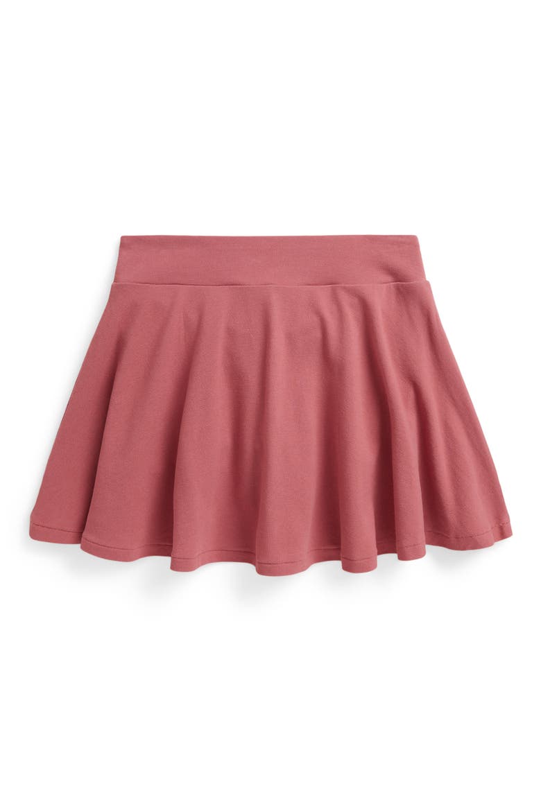 Kids' Stretch Cotton Piqué Skort, Alternate, color, PINK