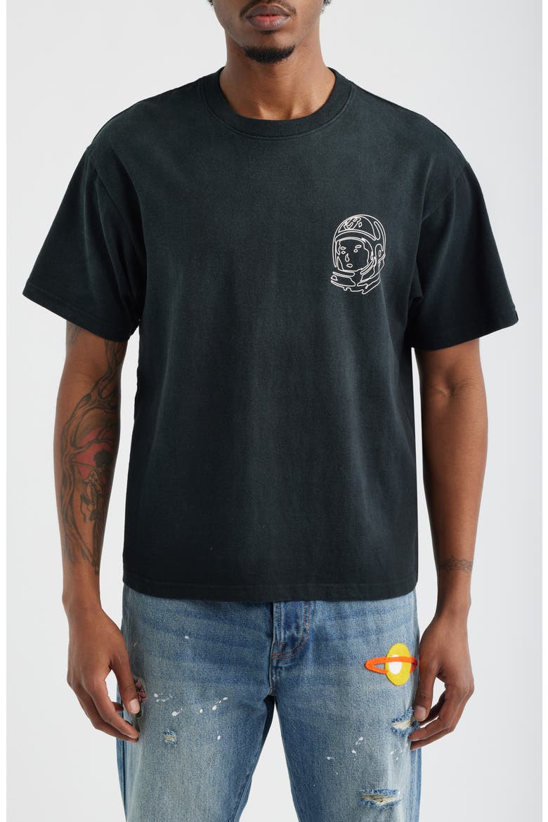 BB Faded Helmet Cotton Graphic T-Shirt, Main, color, BLACK