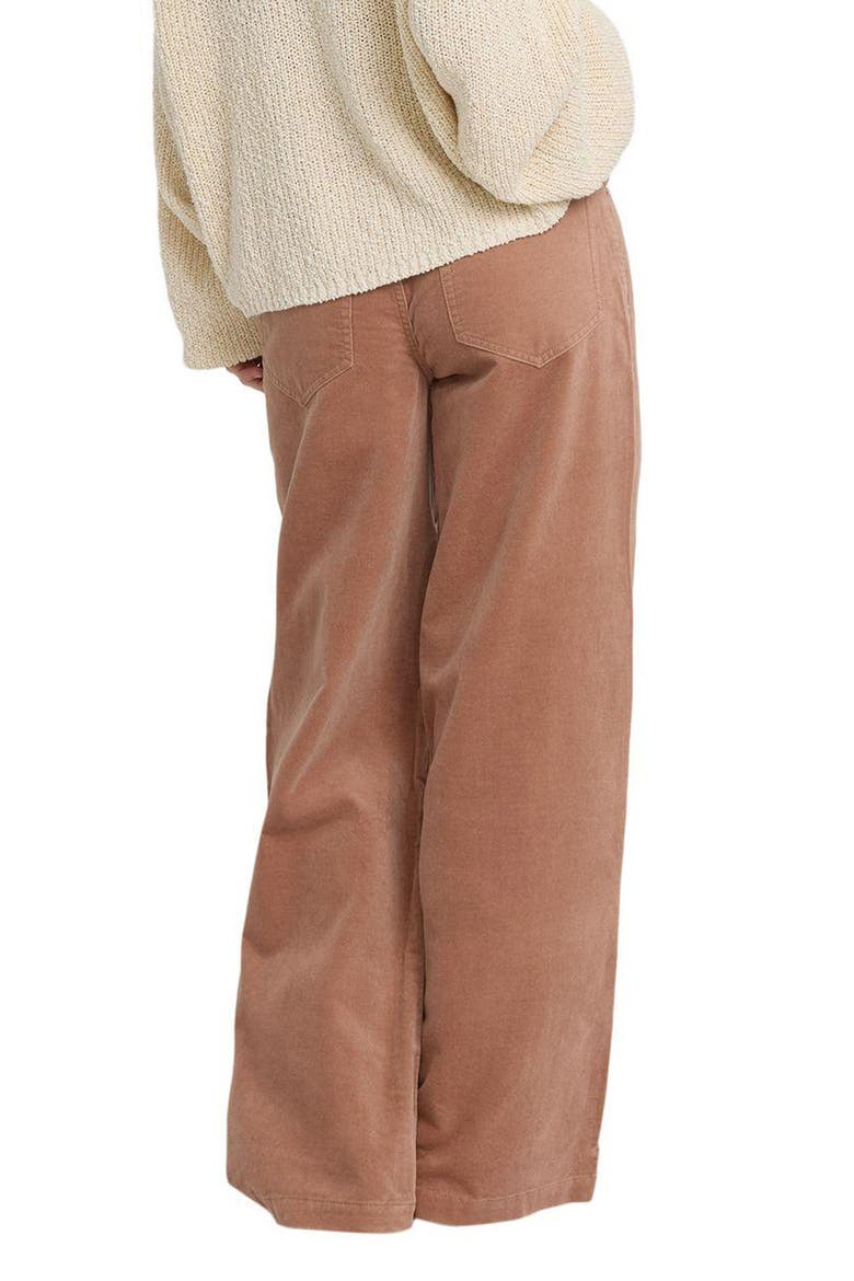 Uncut High Waist Wide Leg Corduroy Pants, Alternate, color, SUGAR ALMOND