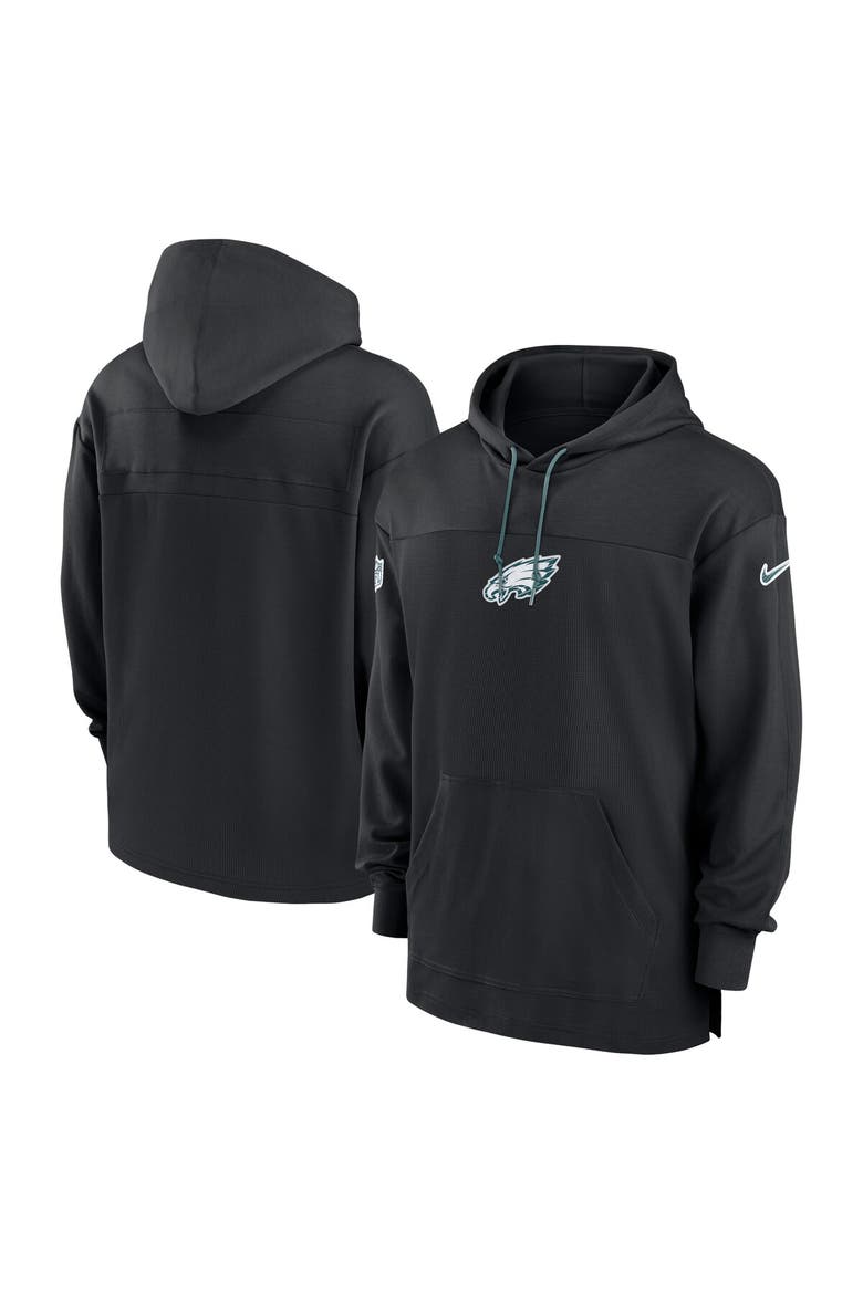 Men's Nike Black Philadelphia Eagles Sideline Jersey Performance Pullover Hoodie, Main, color, Black