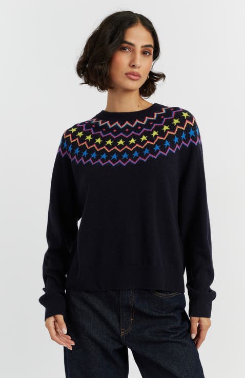 Wool Cashmere Star Yoke Sweater