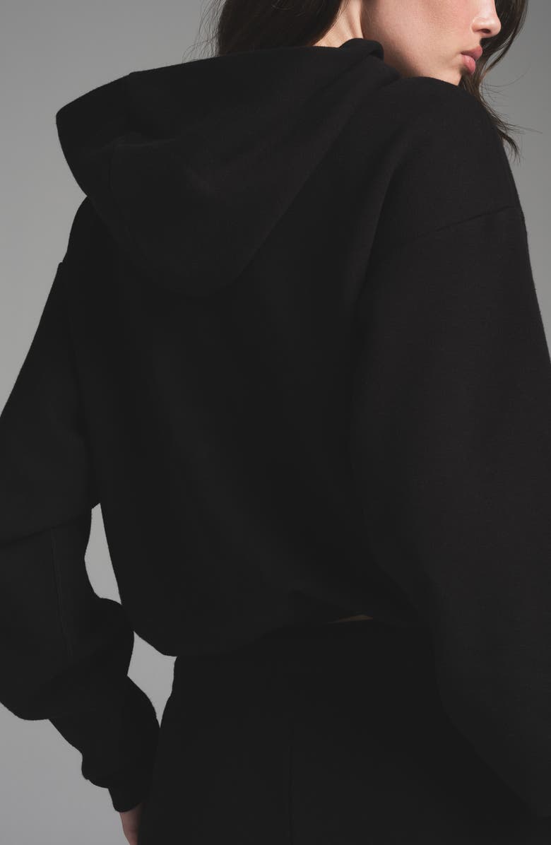 SKIMS Cotton Fleece Blend Classic Hoodie, Alternate, color, Onyx