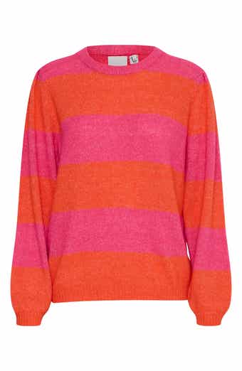 ICHI Striped Knit Sweater