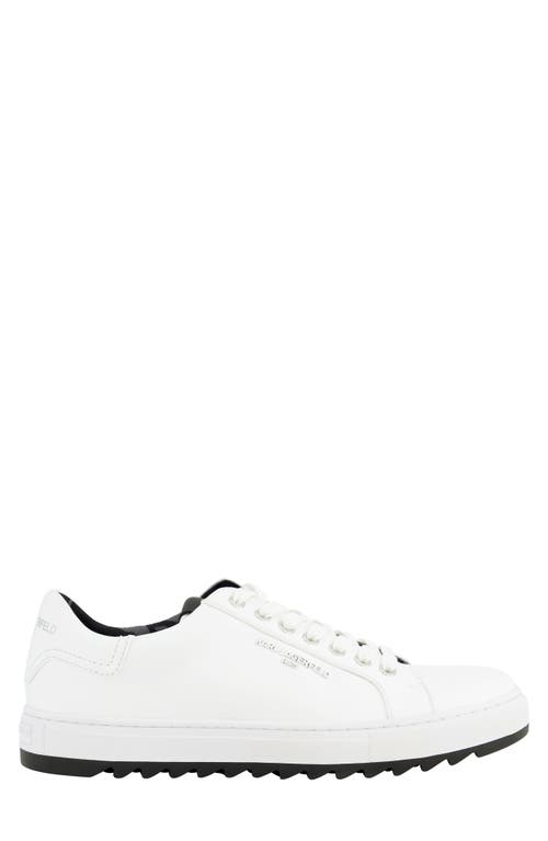 Karl Lagerfeld Leather Low Top Sneaker In White