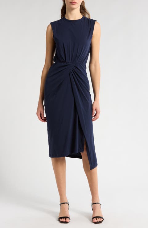 Landry Sleeveless Twist Front T-Shirt Dress