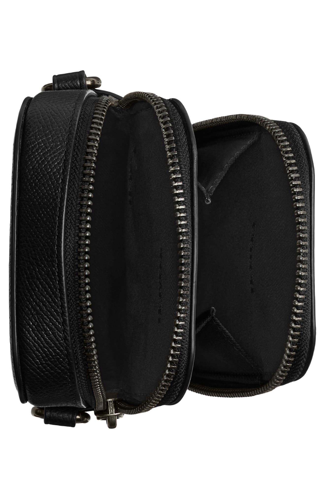 COACH Leather Phone Crossbody Bag, Alternate, color, 