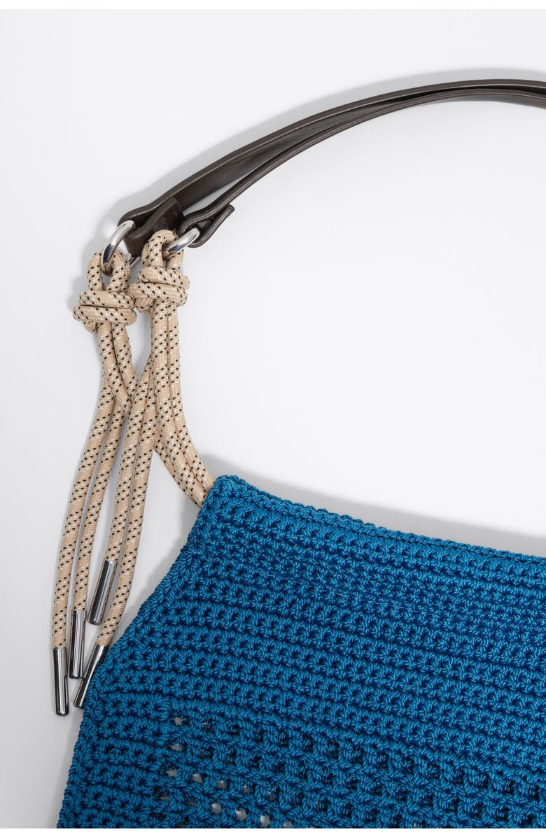 Bimba y Lola Crochet Market Bag, Alternate, color, Blue