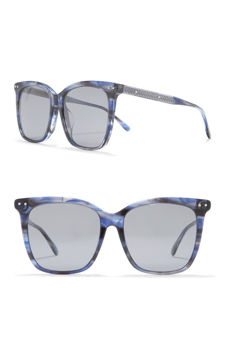 Bottega Veneta 54mm Oversized Square Sunglasses, Alternate, color, 