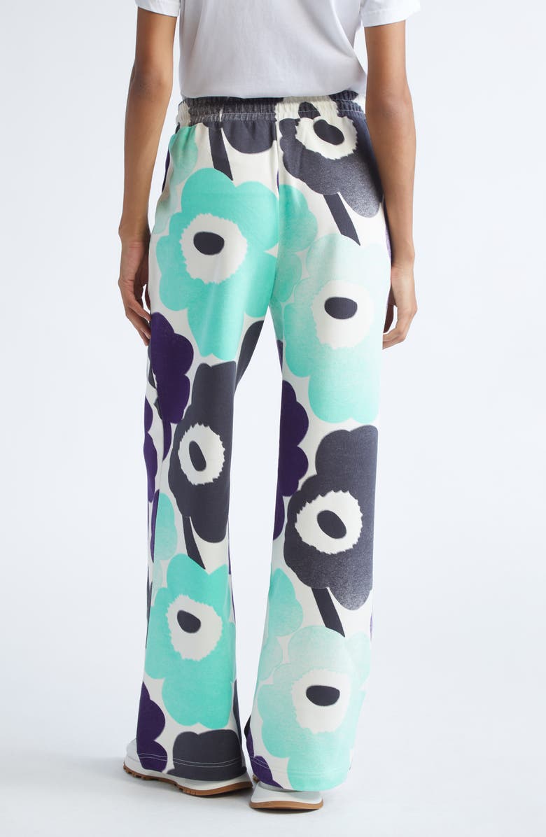 Marimekko Varret Floral Cotton Sweatpants, Alternate, color, Off White Mint Violet