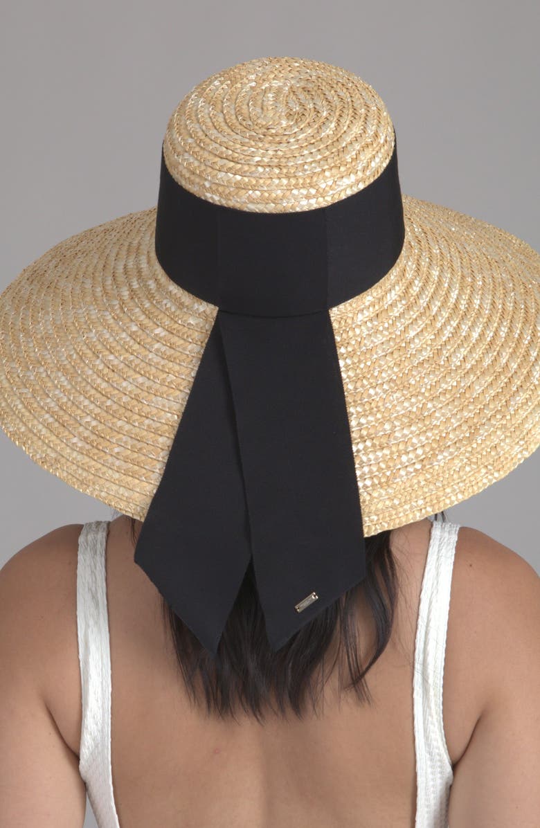 Eugenia Kim Mirabel UPF Straw Hat, Alternate, color, Natural/ Black