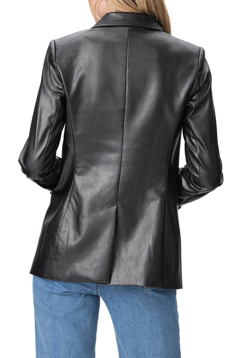 PAIGE Charli Faux Leather Blazer, Alternate, color, Black