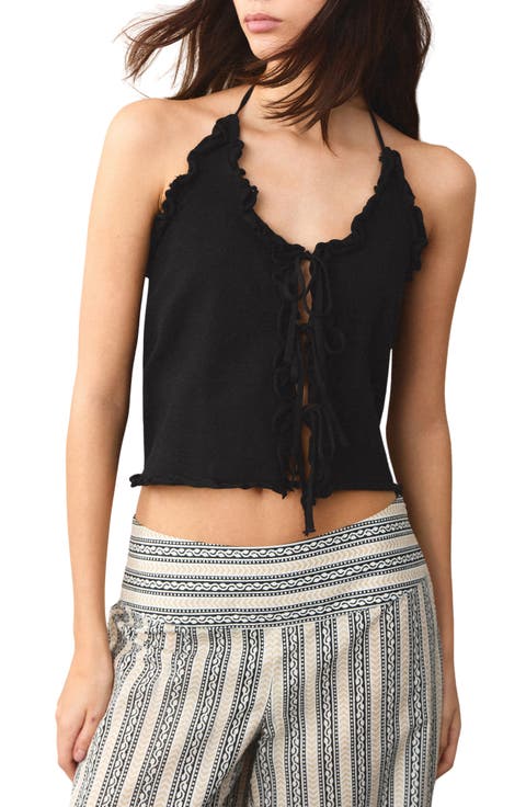Bows Knit Halter Top
