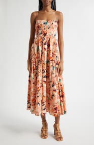 Ulla Johnson Vidri Floral Tiered Cotton Dress