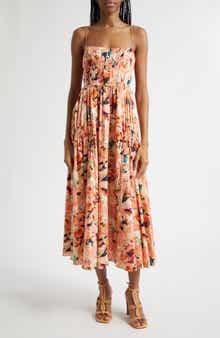 Vidri Floral Tiered Cotton Dress