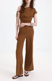 MANGO One-Shoulder Jumpsuit