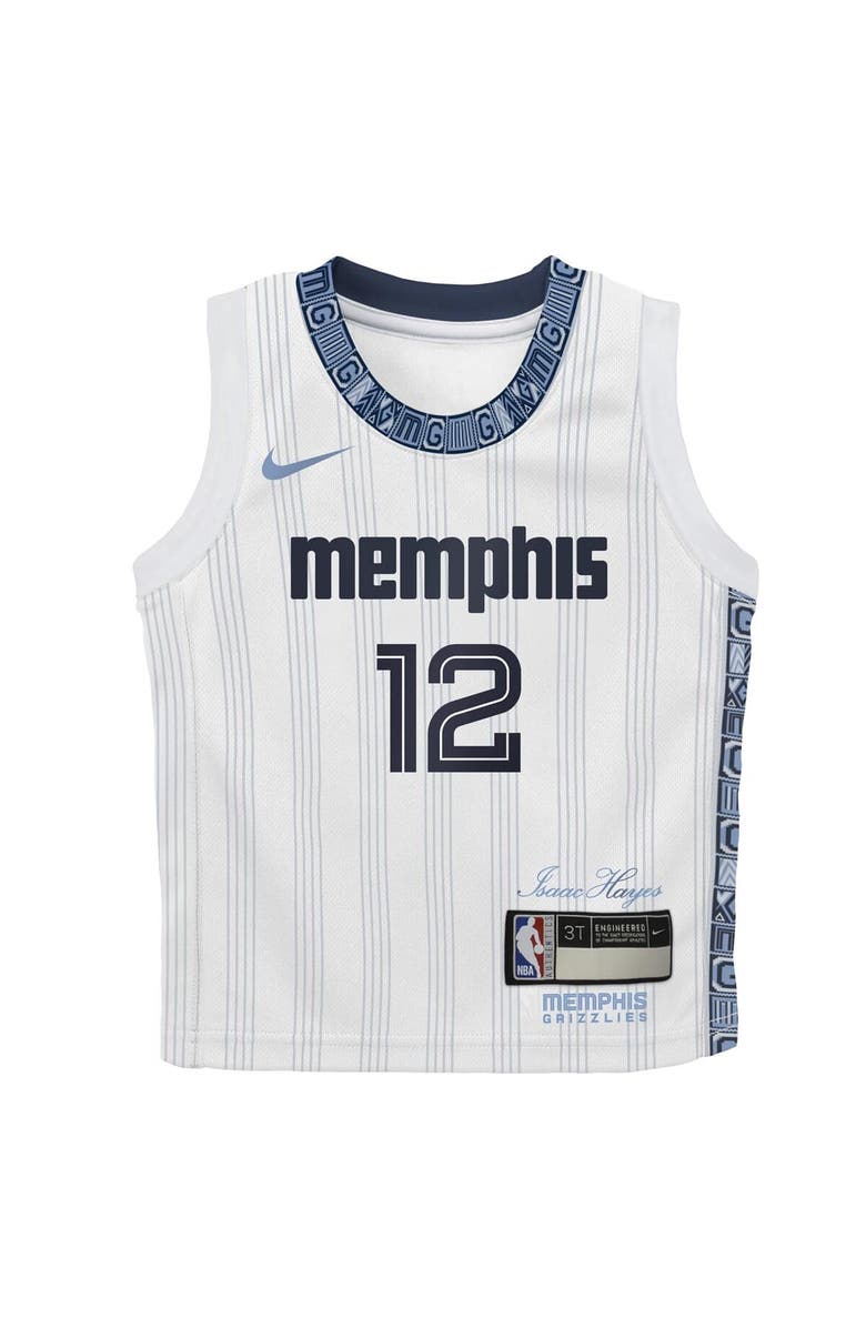 Nike Preschool Nike Ja Morant White Memphis Grizzlies 2025/26 City Edition Swingman Jersey, Alternate, color, White