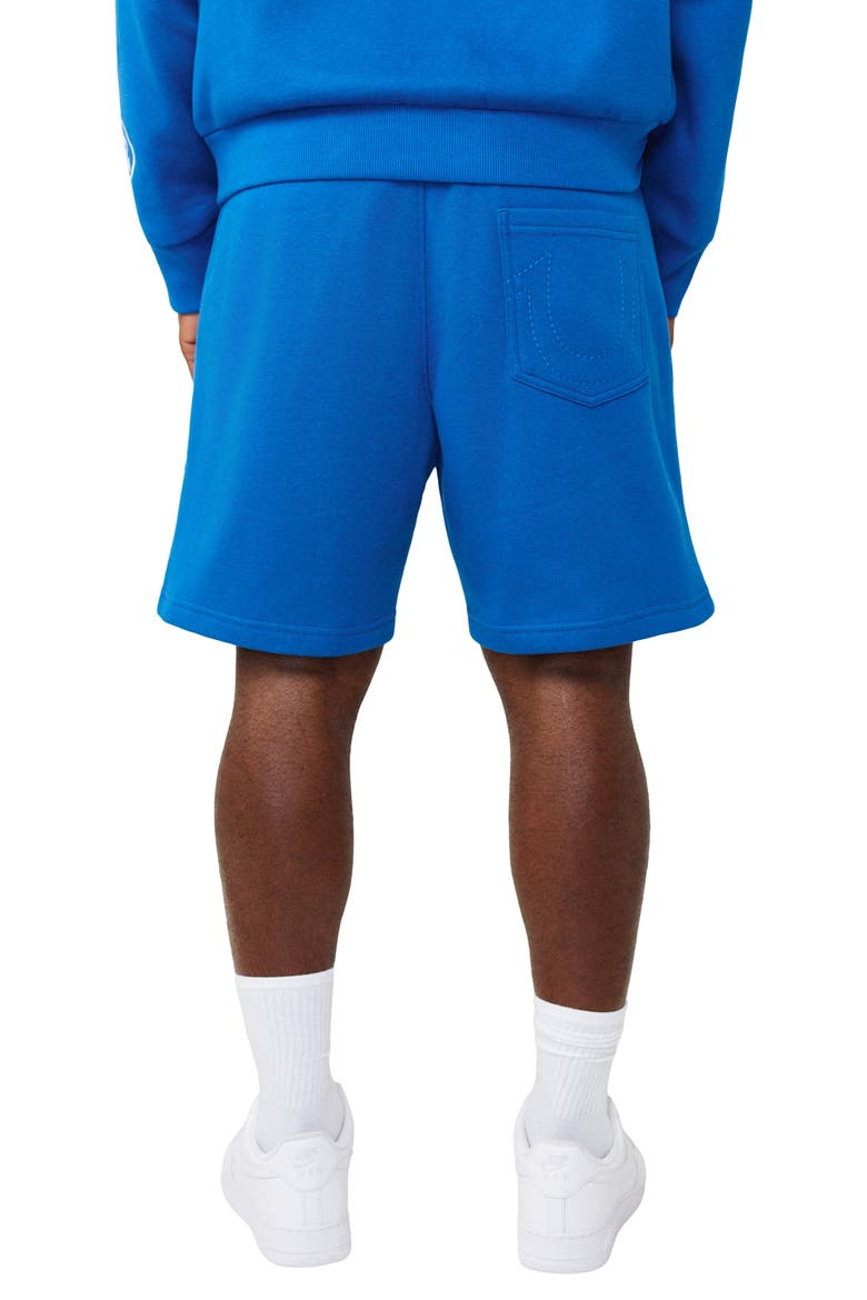 Logo Patch Cotton Blend Sweat Shorts, Alternate, color, LAPIS BLUE