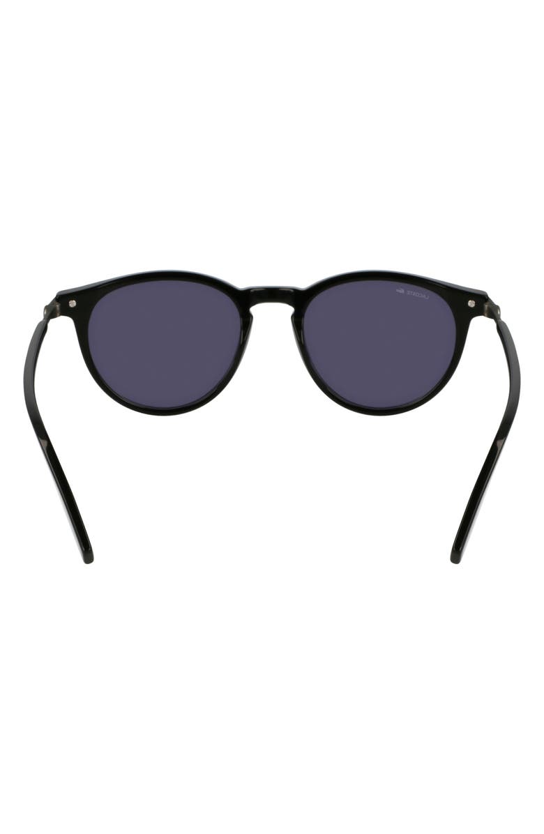 Lacoste The Line 51mm Round Sunglasses, Alternate, color, Black